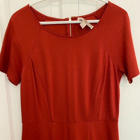 "Peplum" style dress, dark orange (copper-ish) - Picture 4 of 12